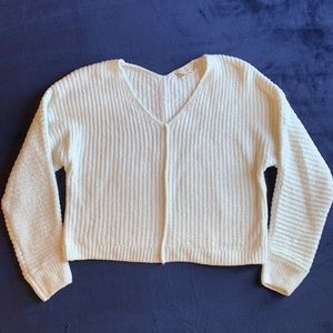 NWOT Pink Rose White Sparkly Sweater